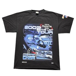Y2K Distressed Tee Mens XL Black NASCAR 2002 Winston Cup Series The Limit Tour